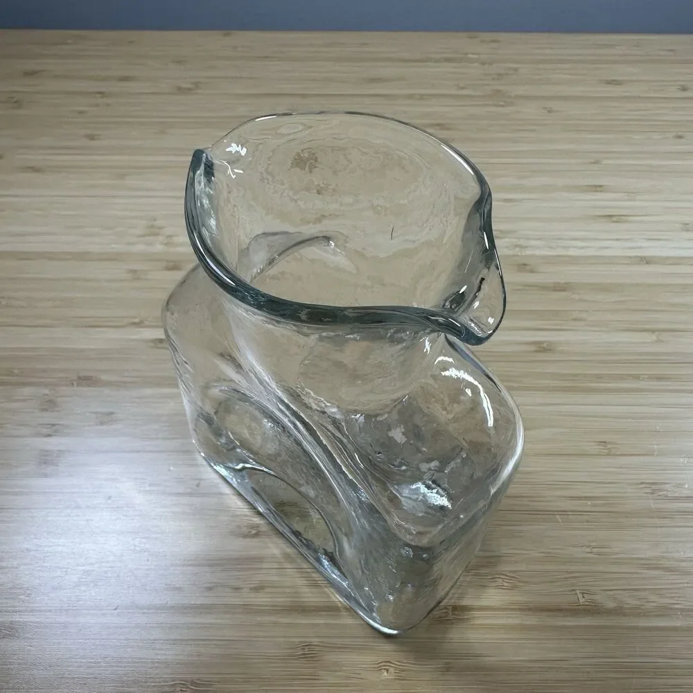 Blenko 384M Mini Water Bottle Crystal Glass Double Spout 2019 16oz Handblown MCM
